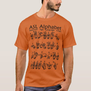 T-shirt ASL Alphabet American Sign Language Chart