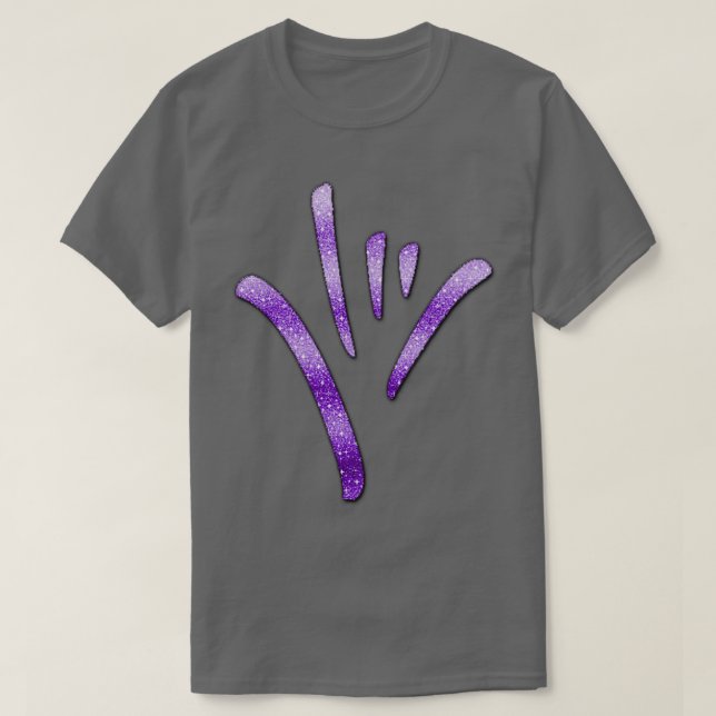 T-shirt ASL American Sign Language Je vous aime 1 (Design devant)
