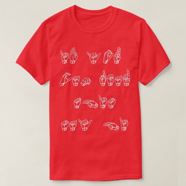 T-shirt ASL American Sign Language Si vous pouvez lire cec (Design devant)