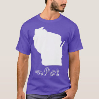 T-shirt ASL American Sign Language Wisconsin T