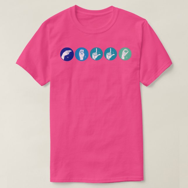 T-shirt ASL Bonjour (Design devant)