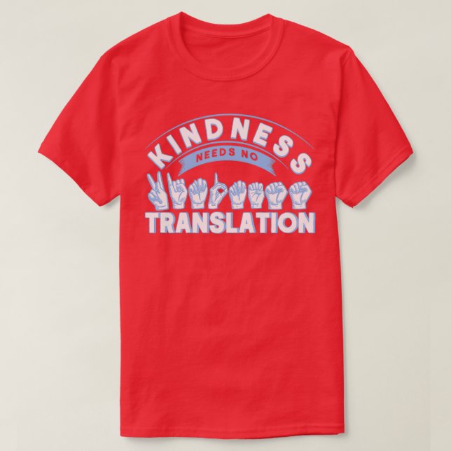 T-shirt ASL Enseignant Sourd Signal de sensibilisation Lan (Design devant)