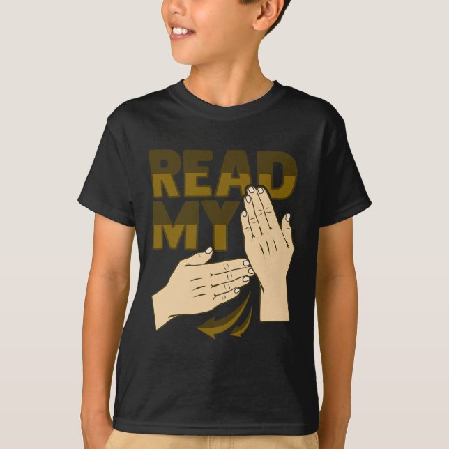 T-shirt Asl Hand Gesture Deaf Hearing Loss Awareness 12  (Devant)