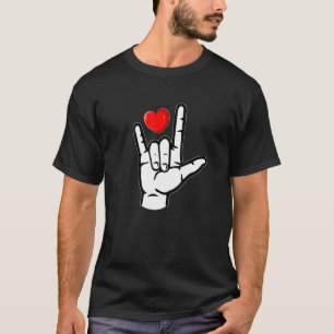 T-shirt Asl I Love You American Sign Language Asl