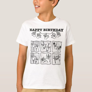 T-shirt ASL ILY Obsession - Joyeux Anniversaire ! 