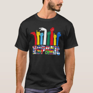 T-shirt ASL Langue Pays Drapeaux Latinx Hérite hispanique