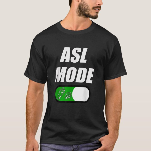 T-shirt ASL Mode Sur Le Langage Des Signes Américain Cadea (Devant)