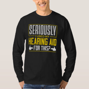 T-shirt ASL Sérieusement Aide Auditive Langue des Signes S