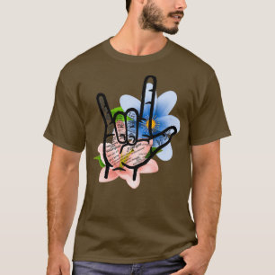T-shirt ASL Sign I Vous Aime Dans 40 Langues Différentes
