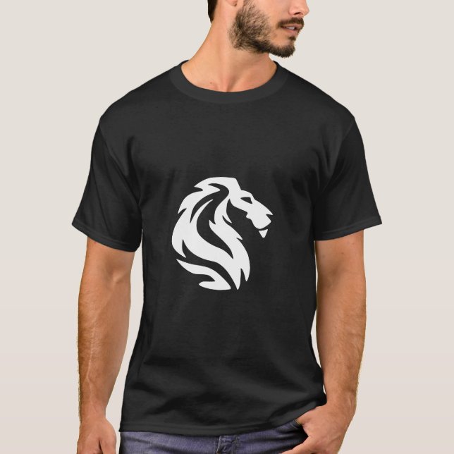 T-shirt Aslan lion roi demi-visage (Devant)