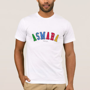 T-shirt Asmara dans des couleurs de drapeau national de