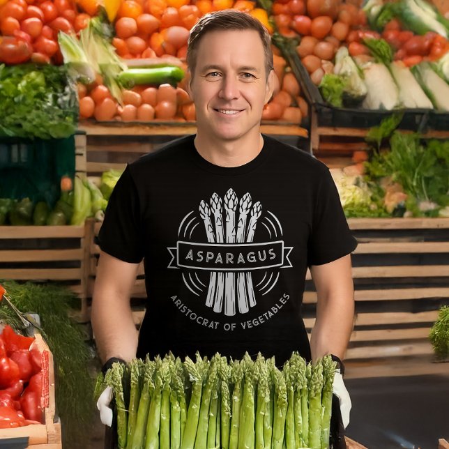 T-shirt Asparagus Texte Personnalisé Marché Rétro Fermiers (Créateur téléchargé)