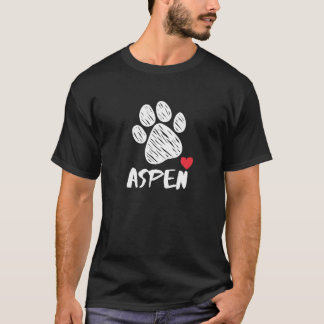 T-shirt Aspen Dog Love I love My Puppy nommé Aspen for Dog