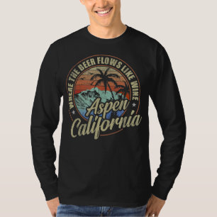 T-shirt aspésie californie où la bière coule comme du v