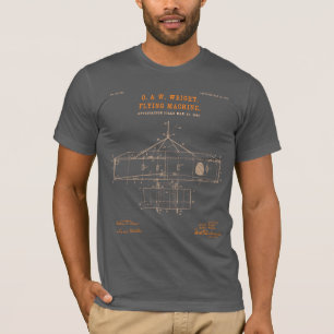 T-shirt Asphalte de la machine à voler de Wrights