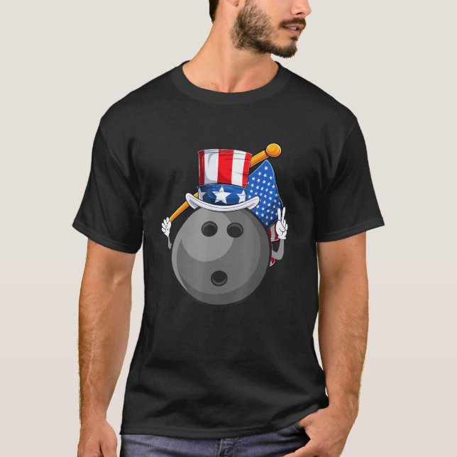 T-shirt Aspirateur de Bowling américain 4 juillet Oncle Sa (Devant)