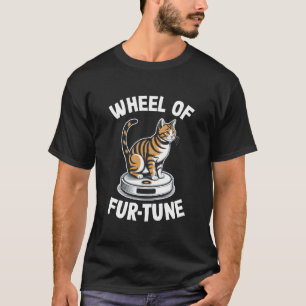 T-shirt Aspirateur Robot Wheel of Fur-Tune Drôle Chat 3