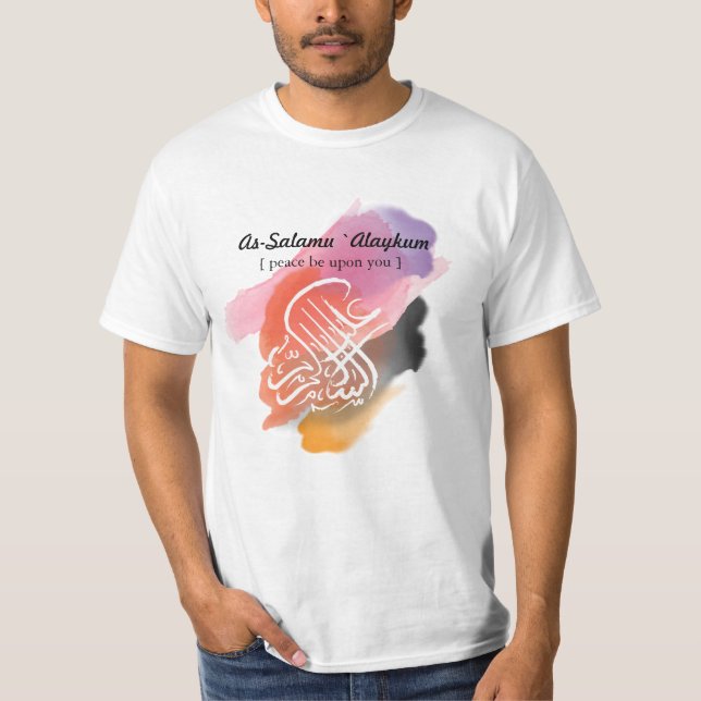 T-shirt Assalamu 'alaikum - calligraphie arabe Art (Devant)