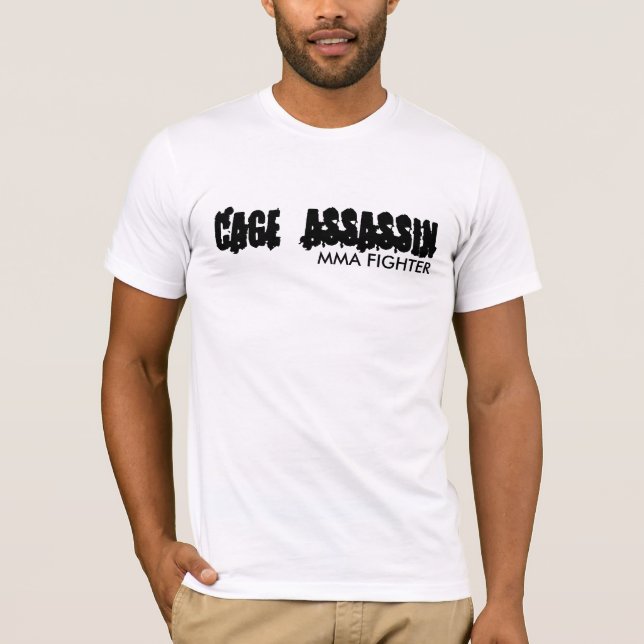 T-SHIRT ASSASSIN DE CAGE, COMBATTANT DE MIXED MARTIAL ART (Devant)