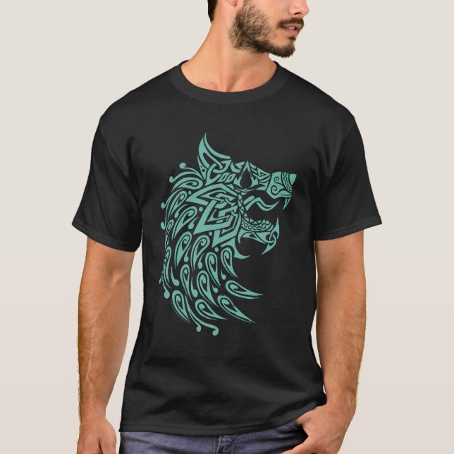 T-shirt Assassin'S Creed Valhalla Géométrique Wolf (Devant)