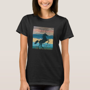 T-shirt Assateague Island MD Chevaux sauvages Côte marine