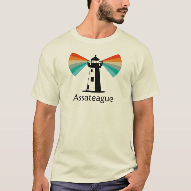 T-shirt Assateague Virginia Lighthouse Rainbow (Devant)