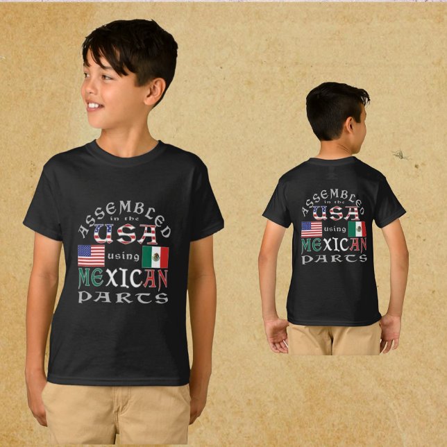 T-shirt Assemblé États-Unis à l'aide de pièces mexicaines  (Créateur téléchargé)
