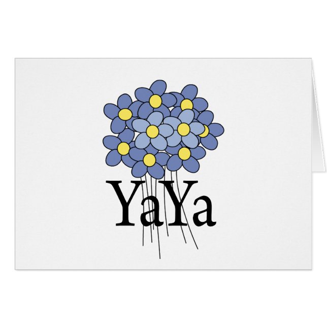 T-shirt assez bleu de YaYa de fleur (Devant horizontal)