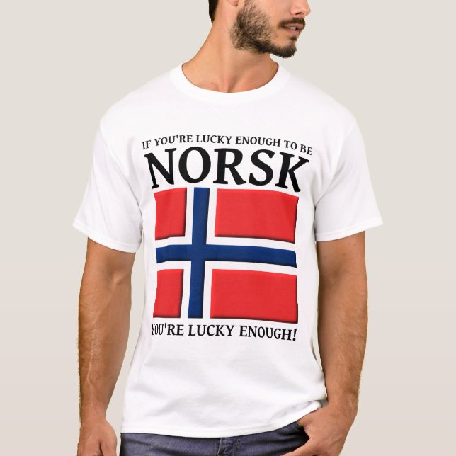 T-shirt Assez chanceux pour être Norsk Shirt (Devant)