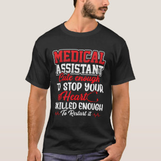 T-shirt Assez Mignonne Pour Arrêter Votre Coeur Drôle Assi
