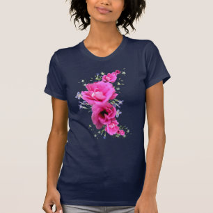 T-shirt assez rose de bouquet de fleur