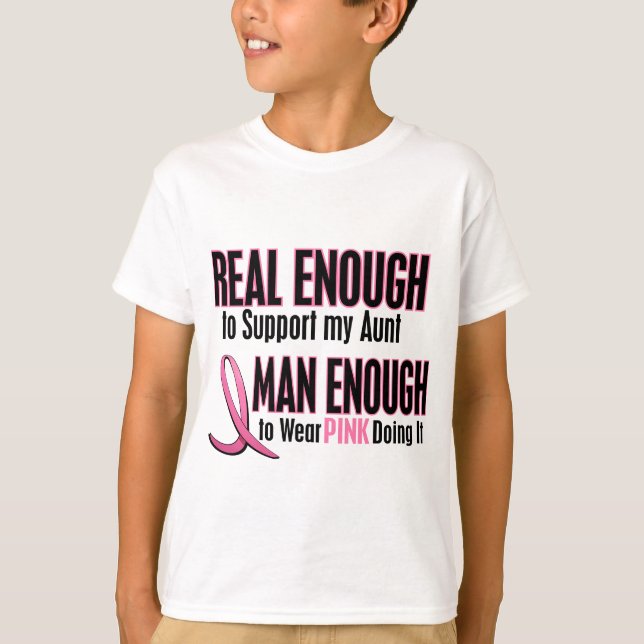 T-shirt Assez vrai assez homme pour porter la TANTE rose (Devant)