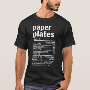 T-shirt Assiettes en papier de Thanksgiving Noël Faits nut