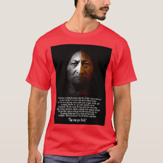 T-shirt Assis Bull avec deux loups texte Long