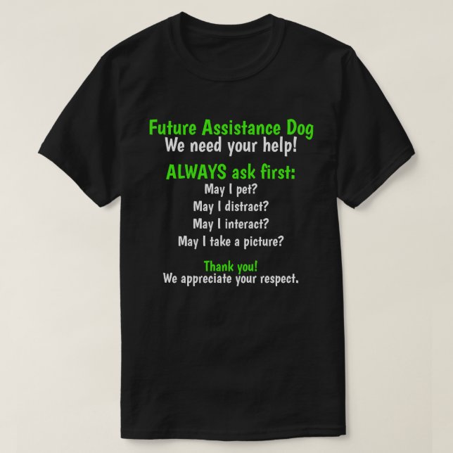 T-shirt Assistance future Handler chien (Design devant)