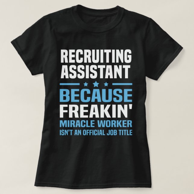 T-shirt Assistant au recrutement (Design devant)
