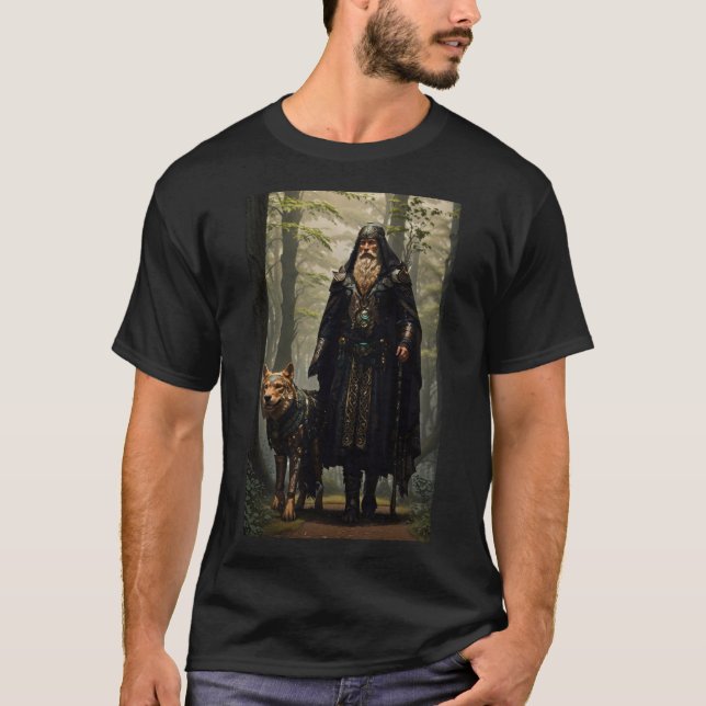 T-shirt Assistant Celtique et toile Wolf Imprimer (Devant)