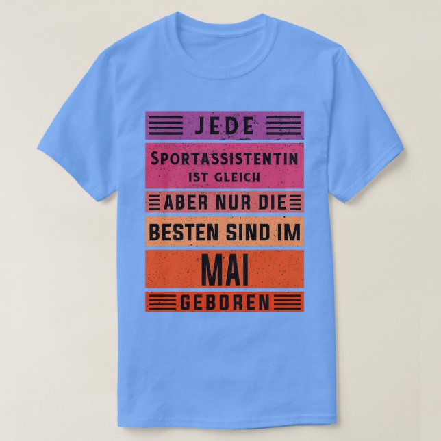 T-shirt Assistant coach anniversaire Mai assistant sportif (Design devant)