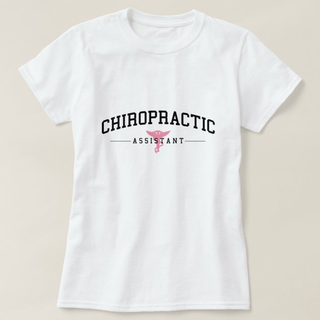T-shirt assistant de la chiropratique collégiale (Design devant)