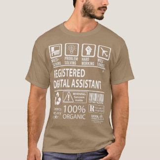 T-shirt Assistant dentaire agréé Multi-Tasking Certifié