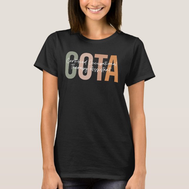 T-shirt Assistant d'ergothérapie certifié Cute COTA (Devant)