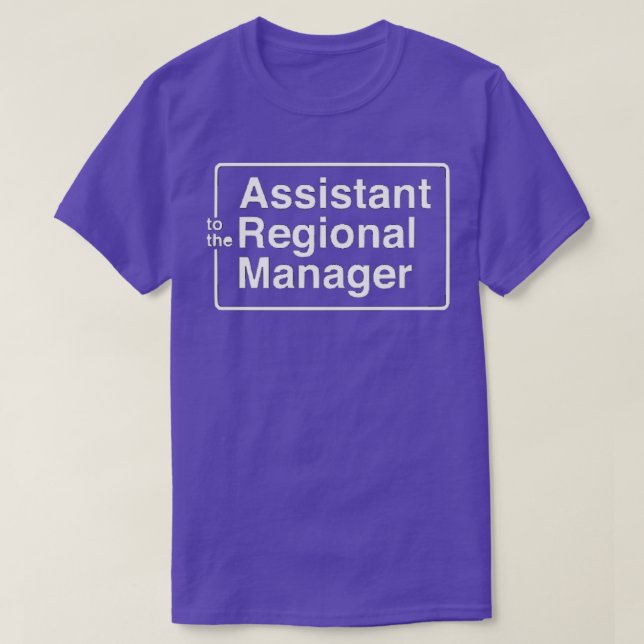 T-shirt Assistant du gestionnaire régional 20 (Design devant)
