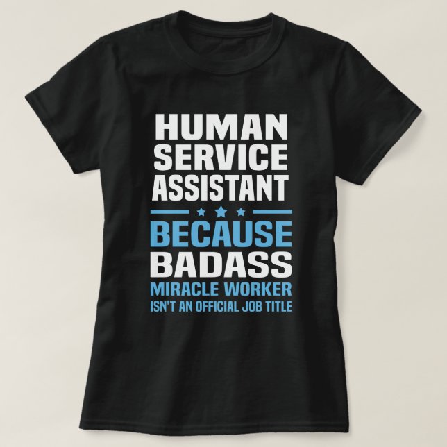 T-shirt Assistant du service humain (Design devant)
