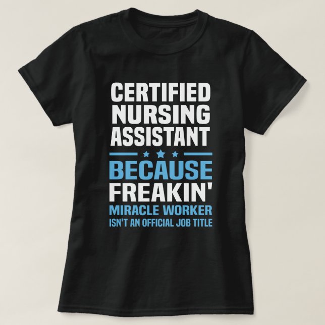 T-shirt Assistant en soins infirmiers agréé (Design devant)
