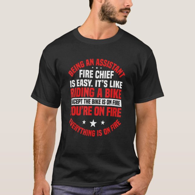 T-shirt Assistant Fire Chief Commanding Officer Riding Bik (Devant)