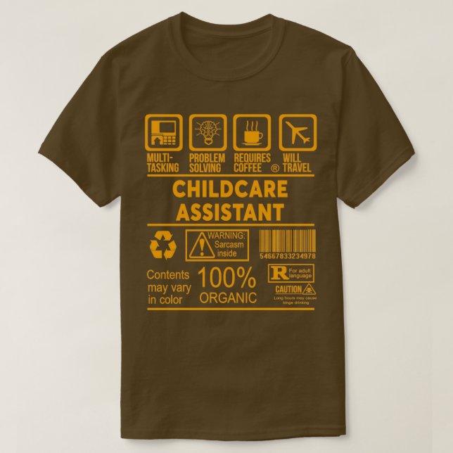 T-SHIRT ASSISTANT GARDERIE NICE DESIGN 2017 1 (Design devant)