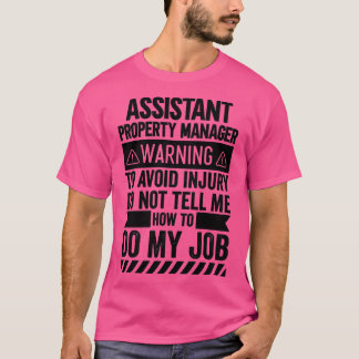 T-shirt Assistant Gestionnaire de propriétés Avertissement