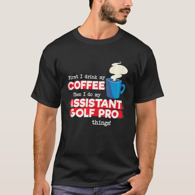 T-shirt Assistant Golf Pro et Débardeur de café (Devant)