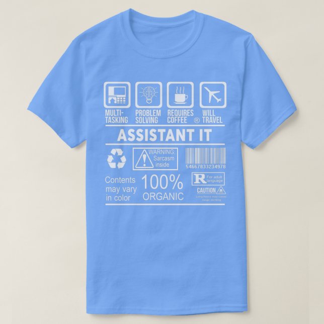 T-SHIRT ASSISTANT IT NICE DESIGN 2017 1 (Design devant)
