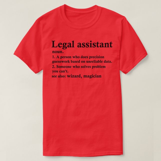 T-shirt Assistant juridique Définition Funny Profits paraj (Design devant)